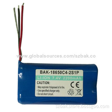 High-performance Li-ion 7.4V Battery Pack for Electronics with 2,200mAh Capacity